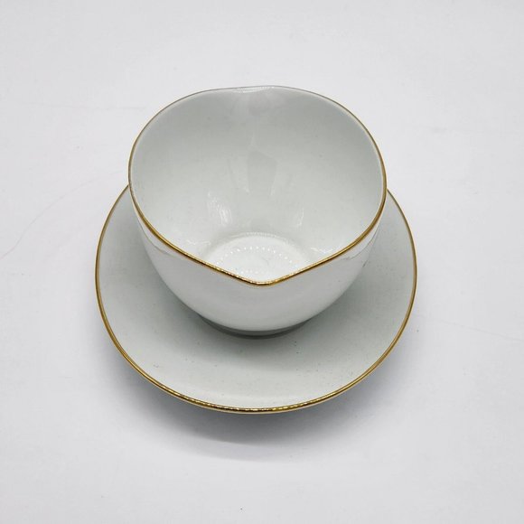 Vintage Noritake Gravy Boat with Attached Underplate Oriental #6341 - Picture 4 of 6